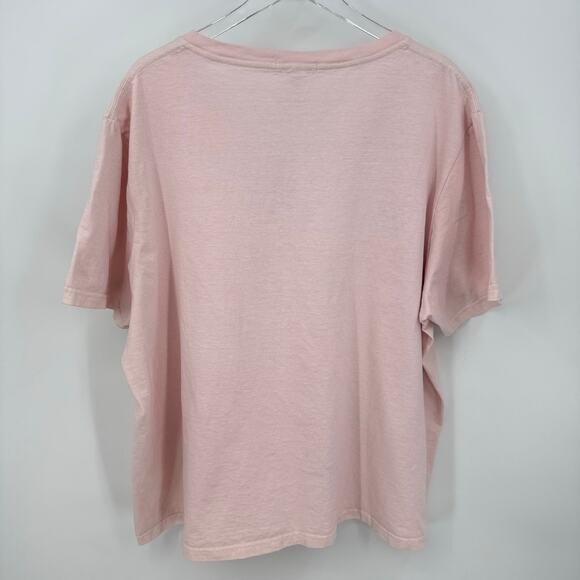 Vtg Fresh Produce Pink V Neck T Shirt Plus Size 3X Flower Floral 100% Cotton - Picture 5 of 6